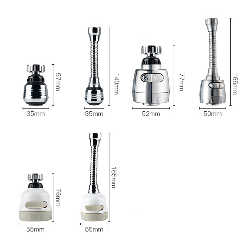 Grifo aireador de cocina 2/3 modos ajustable filtro de agua difusor ahorro de agua boquilla para grifo conector alargado