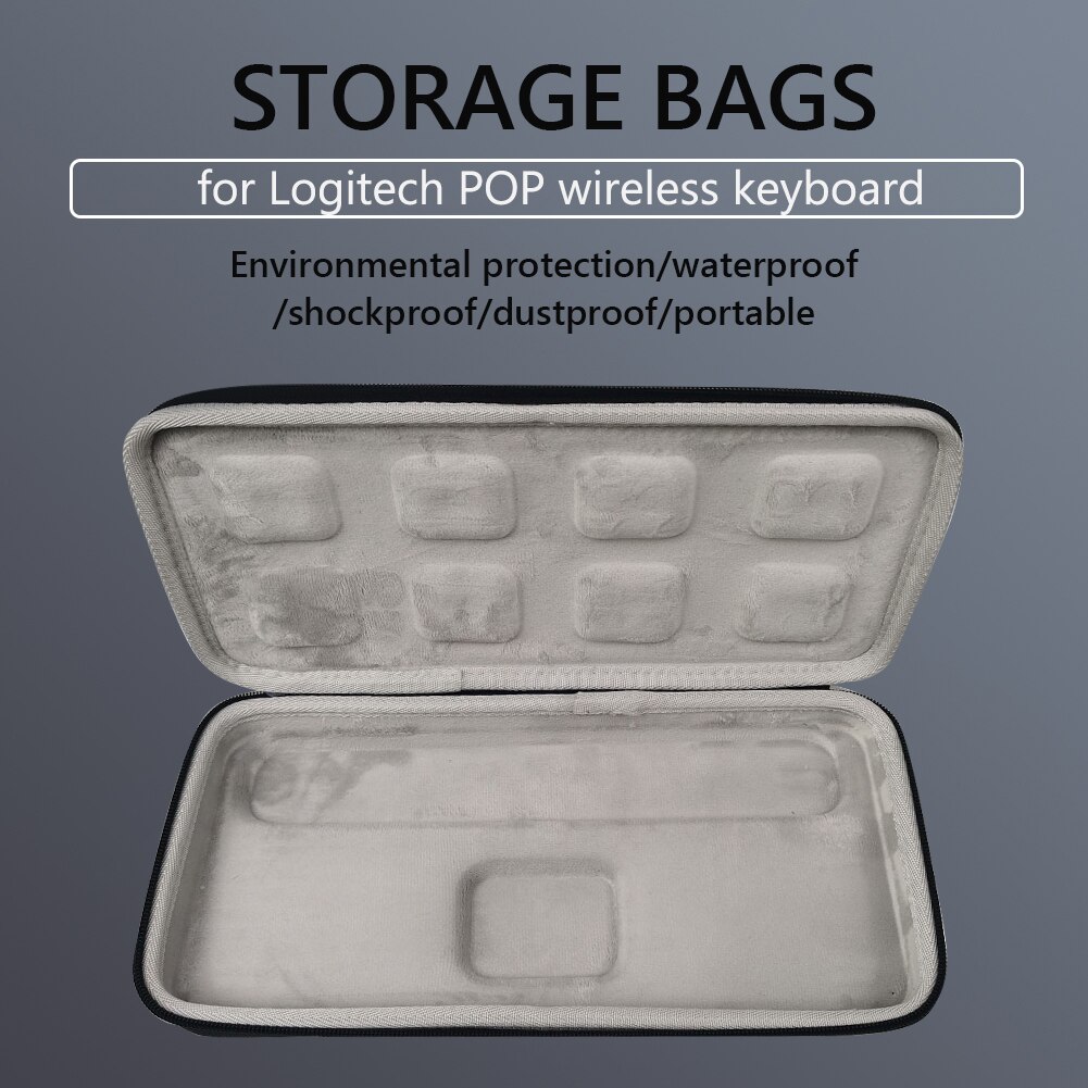 Waterproof Storage Bag for Logitech POP Keys Mechanical Keyboard Carry Case Portable Travel Box Hard PC Storage Bag for Logitech