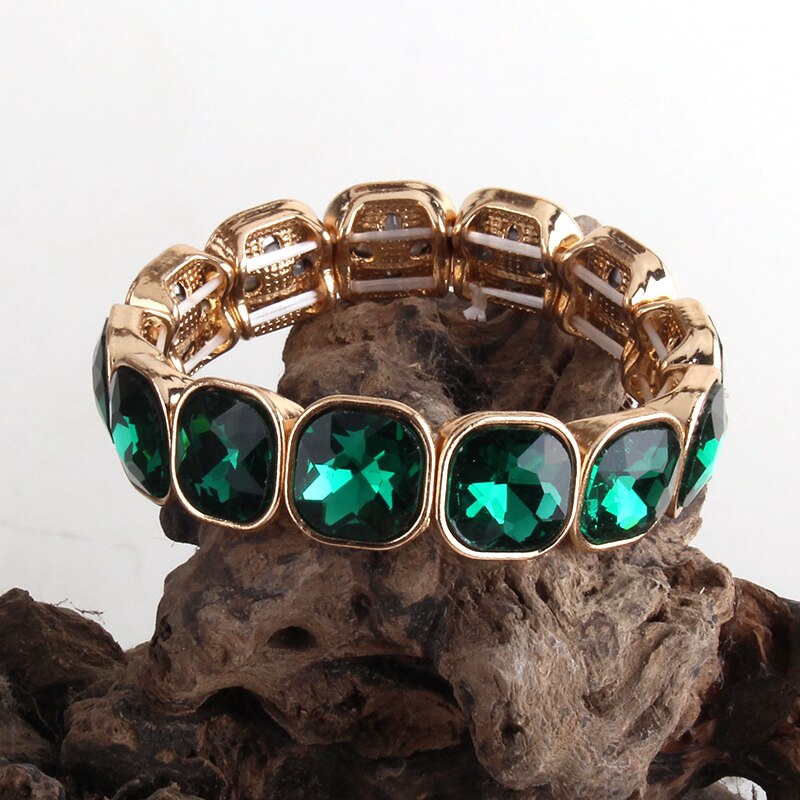 RH Nuovo Progettista Delle Donne di Modo Armbander Estate Multicolore di Cristallo Braccialetti Per Le Donne del Regalo Dei Monili: green