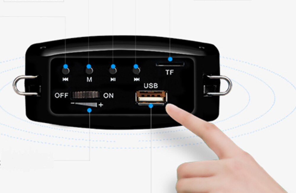 AMPLIFICADOR DE voz portátil de 15W, megáfono amplificador de sonido para reproducción de música, auriculares con micrófono y cable para reuniones de aula y profesores