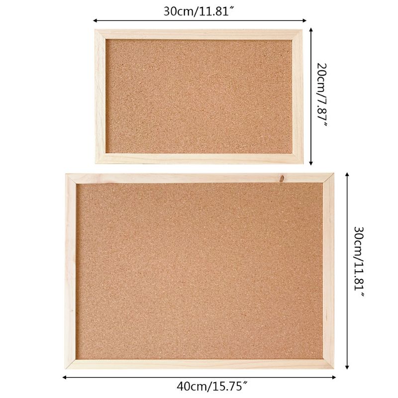 Cork Wood Wall Hanging Message Bulletin Board Frame Notice Note Memo Board for Home Office Shop School Photo Background