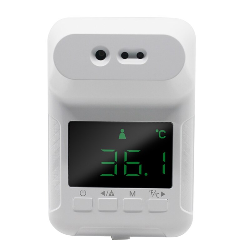 K3S Thermometer Infrarood Inductie Thermometer Alarm Muur Gemonteerde Thermometer Voorhoofd Temperatuur Voice Prompt