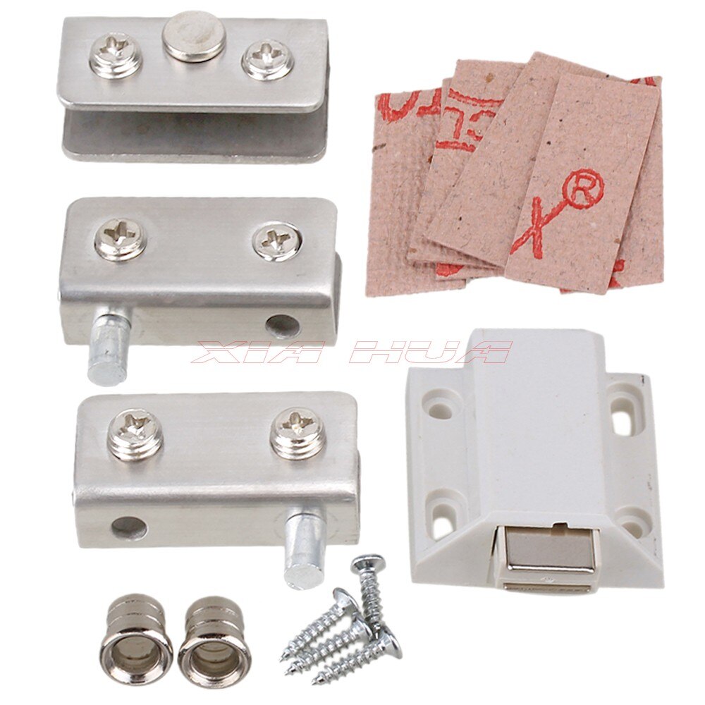 40X20MM Single suction glass door hinge kit Glass Pivot Door Hinges Glass Door Hinges Clamps