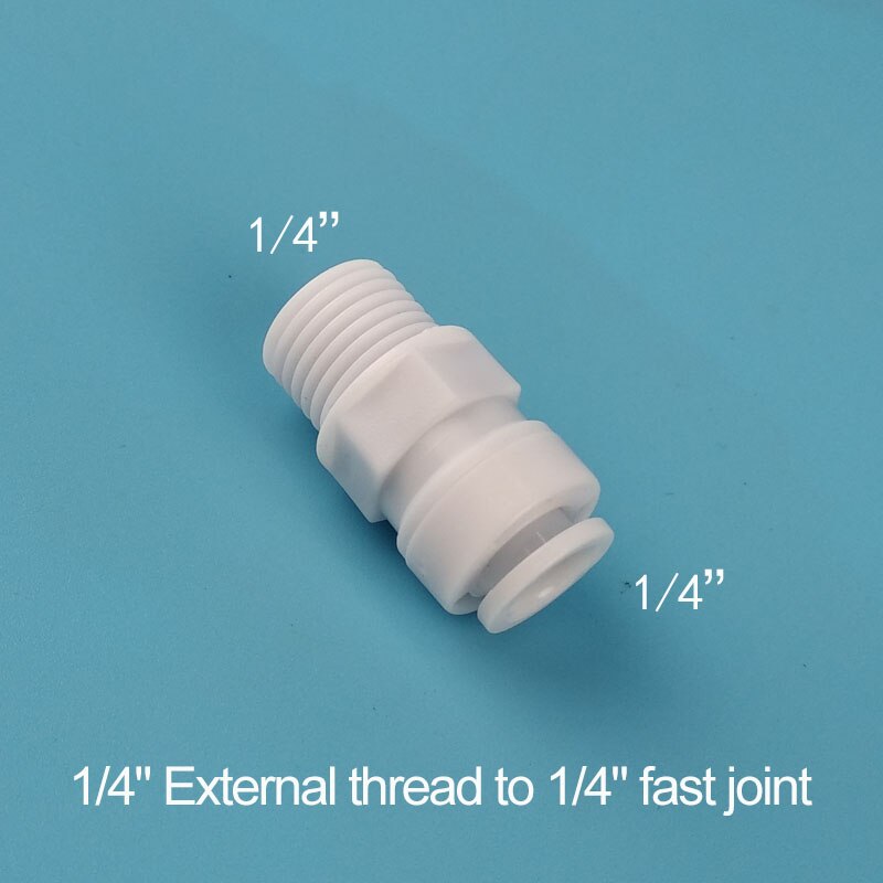 No buckle Water purifier water Threaded joints/ connector,1/4" External thread to 1/4" fast joint Water purifier direct connect