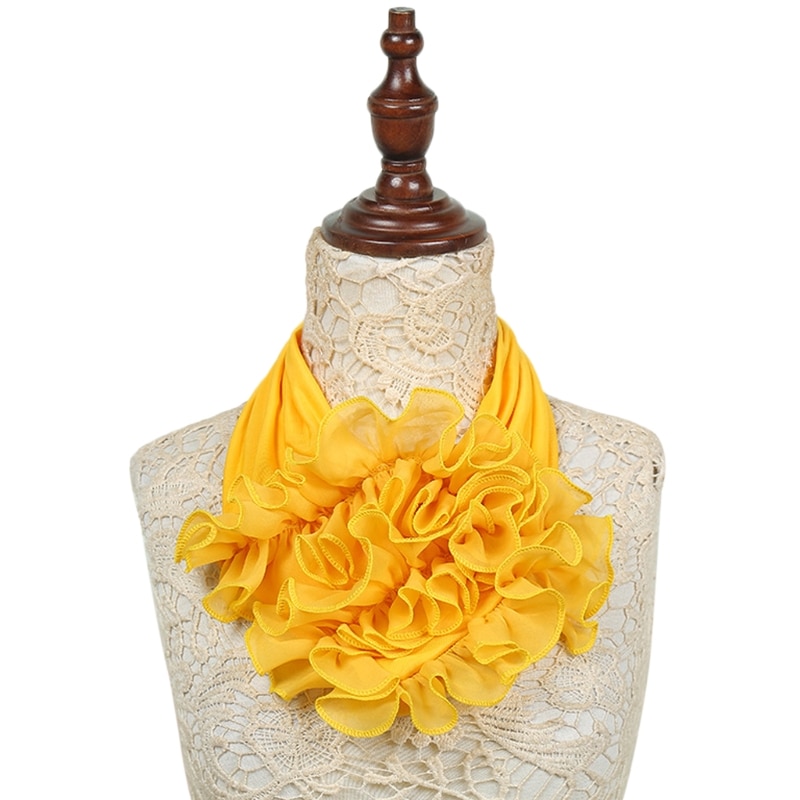 Winter Frauen Schal Blumen- Kragen Schal Luxus Blume Gedruckt Halstuch Ring Nacken Schals