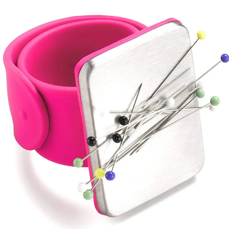 Magnetic Wrist Sewing Pincushion Magnetic Pin Cushion for Sewing Magnetic Pin Holder for Sewing Magnetic Silicone Wrist: green
