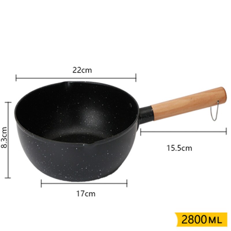 Japanese-style aluminum snow pan, thickened double bottom small milk pot, noodle pot, soup pot, general purpose pot for inductio: 10