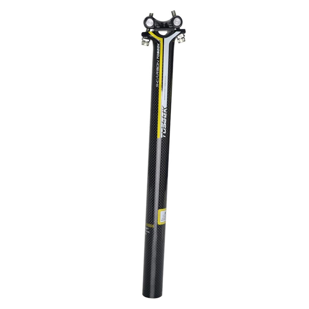 30.8mm Seat Post 350mm 400mm Bike Seatpost Bicycle Saddle Angle Adjustable Seat Post Stem for Road Bike Mountain Bike: Yellow 30.8x350mm