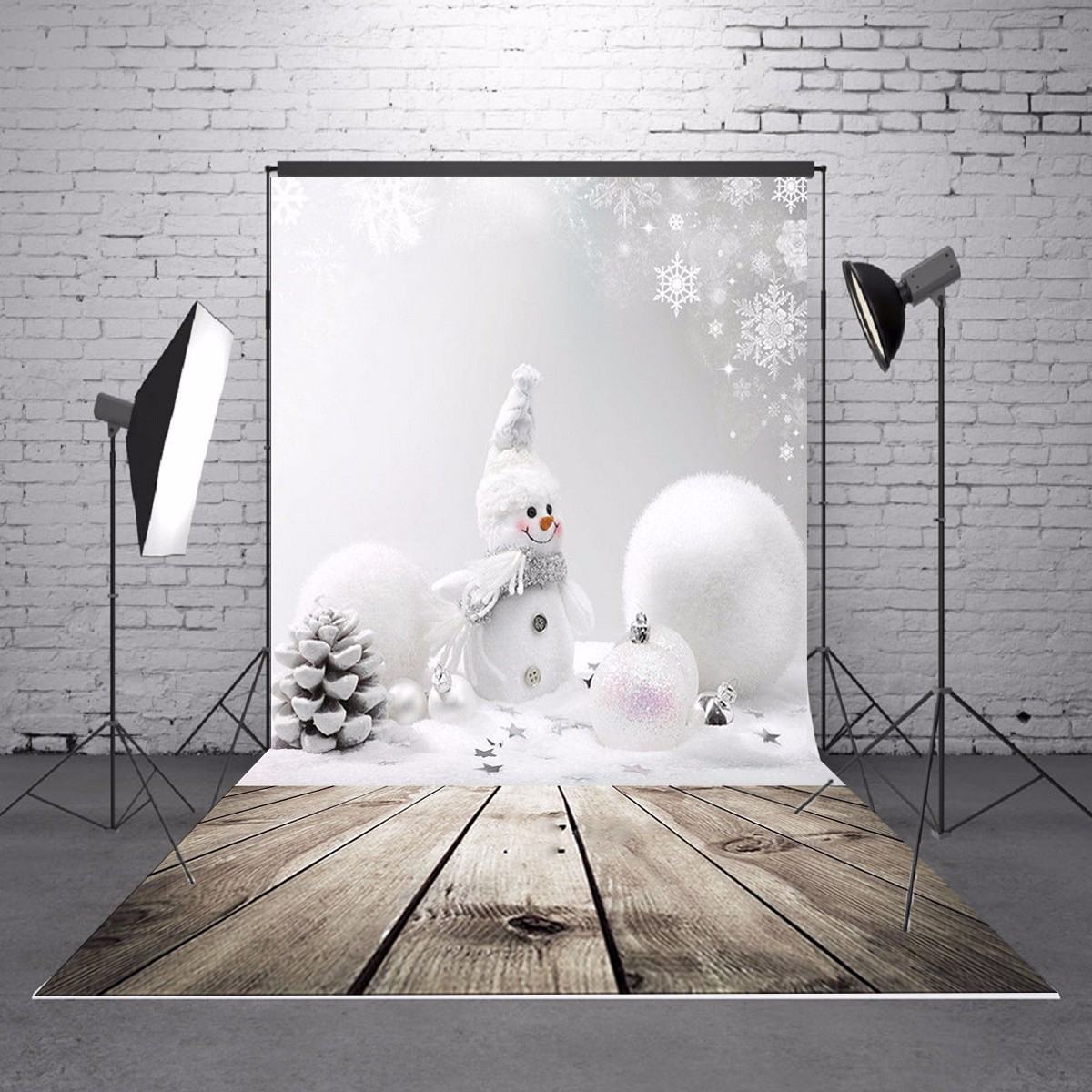 Freya 0.9M X 1.5M Vinyl Fotografie Achtergrond Kerst Thema Sneeuwpop Fotografische Achtergronden Voor Studio Fotoshoot Props 3x5ft