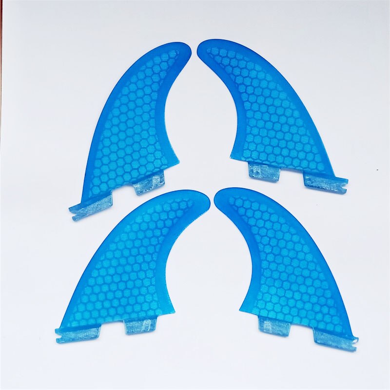 Quad fin Surfboard Fins 4PCS Set for FCS II box G5 +G3 size fiberglass Honeycomb with carbon M +S size FCS Fins surf Fin