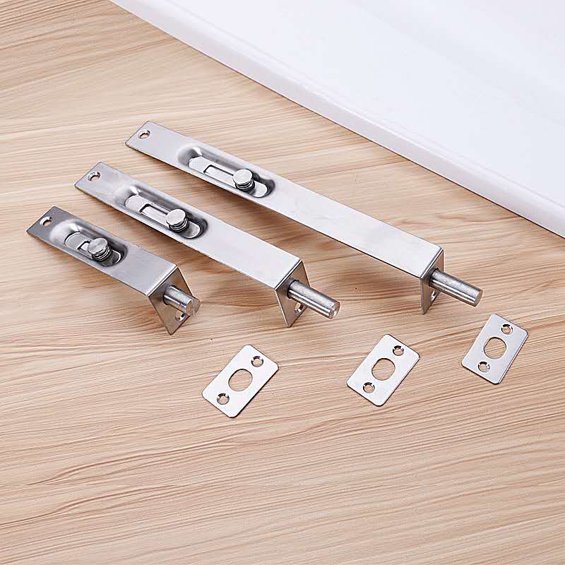 Stainless Steel concealed Door Bolt 4 inch 6 inch 8 inch Bathroom Door Bolt Hidden Security Guard Sliding Door Lock 2pcs