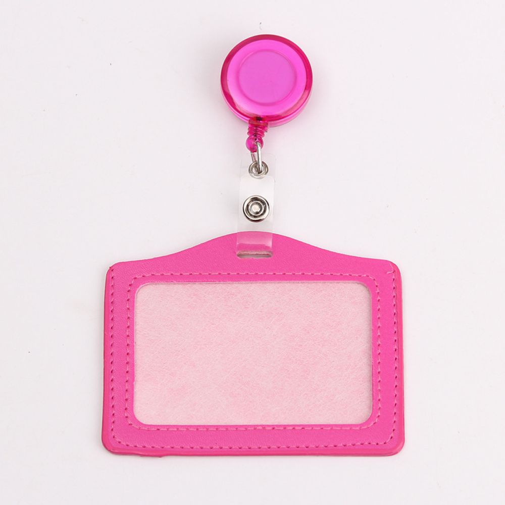 Work ID Card Retractable Pull Badge Holder Transparent Card Cover Student Card Sleeves Bus Card Holder Credit Cards Protector: light green