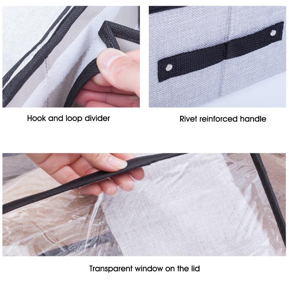 Non-Woven Family Save Space Bed Under Closet Storage Box Clothes Divider Organiser Quilt Bag Holder Organizer Fast Ship