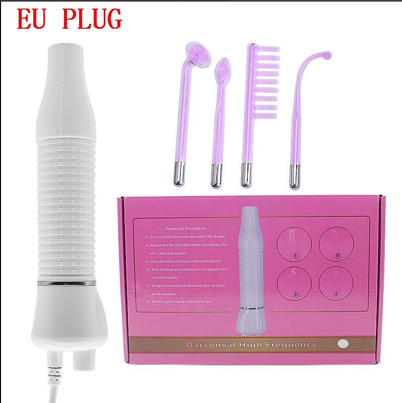 High Frequency Electrotherapy Beauty Instrument High Frequency Electrotherapy Instrument Ozone Electrotherapy Rod: Purple Light EU Plug