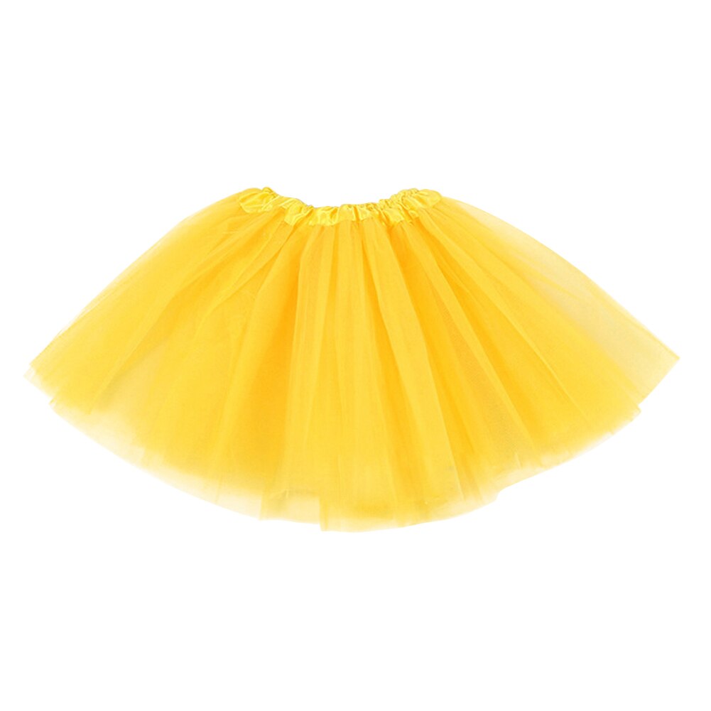 Tutu Skirt Children Mesh Ballet Dress Up Tulle Dance Party Skirts Girls Ballet Dress Kids Gymnastics Ballet Costumes: YELLOW