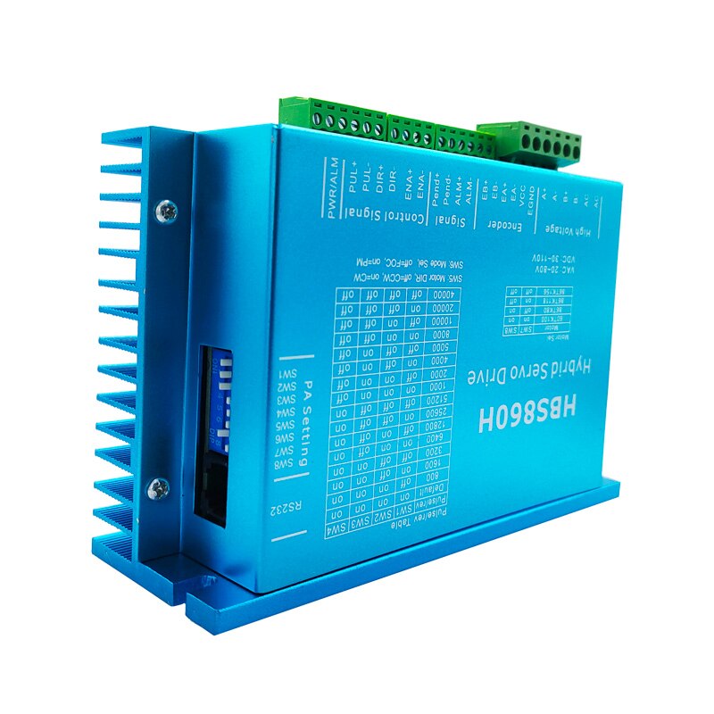 HBS860H hybrid step servo drive with RS232 port HBS86H closed loop servo motor driver