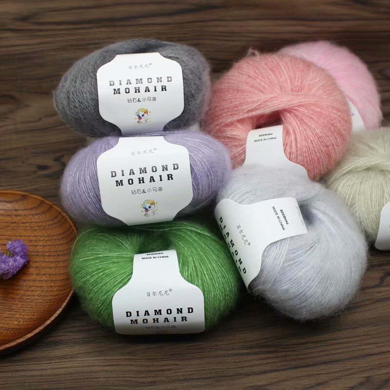 Wolle 260M/0,9MM Garn Baby Weichfaden Schal Schal Gestrickt Lot 1ply Häkeln 25g/Knäuel Mohair Kaschmir Seide Stricken