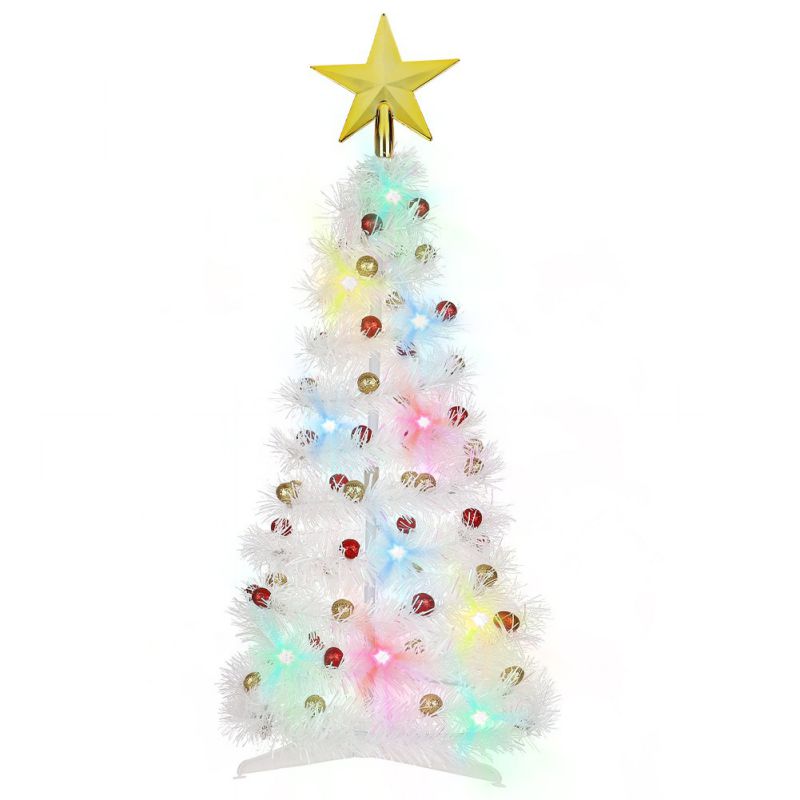 LED Light Folding Christmas Tree For Children Fabric White Christmas Tree Decoration For Children's Room: A-- Light