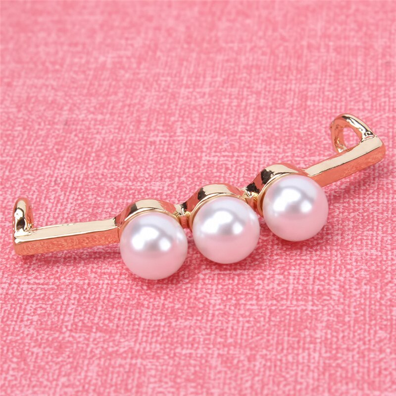 1 pieza cordones de decoración, accesorios de calzado con perlas blancas, zapatos de mujer accesorio decorativo, hermosas perlas de Clip brillantes encantadoras: 06