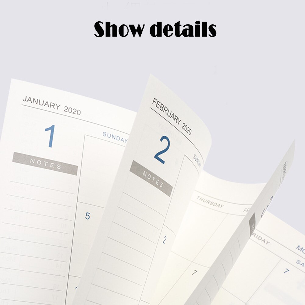 Notebook Agenda Planner Diary Meeting Book Girl School Stationery Monthly Plan Supplies FAS6