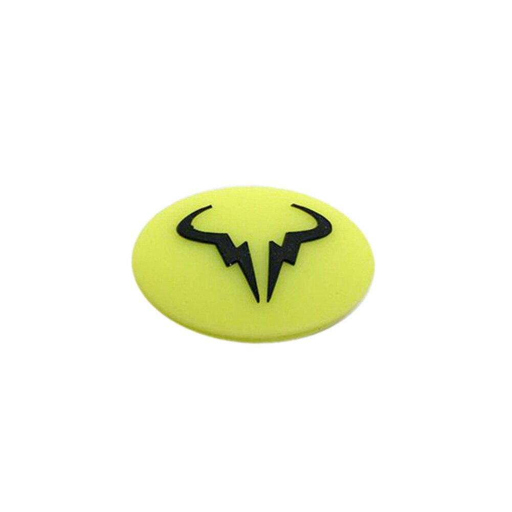 Vibration Dämpfer Dauerhaft Anti-vibration Silikon Cartoon Tennis Schläger Stoßdämpfer Tier Bull Kopf Raqueta: Fluorescent green