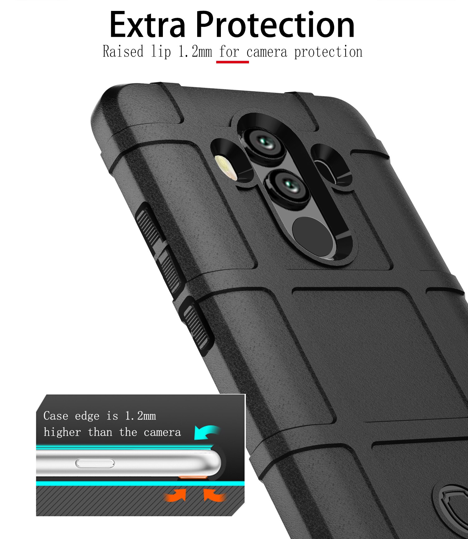 Armor Shock Absorption Shockproof Case For Huawei Mate 10 Porsche Anti Scratch Carbon Fiber Bag Cover 6.0 inch