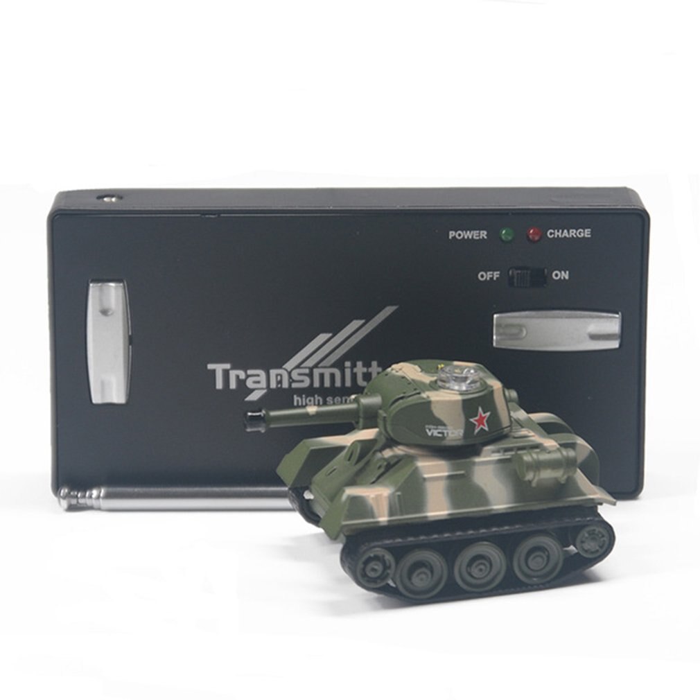 Mini Rc Tank Auto Radio Afstandsbediening Micro Tank 4 Frequenties Speelgoed Voor Kids Rc Modellen