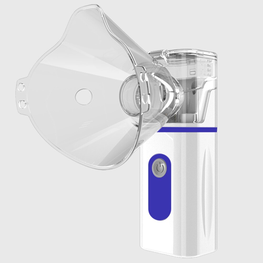 Atomizador de inhalación para el hogar, atomizador de malla portátil, Nebulizador ultrasónico de Bajo decibel, humidificador para adultos y niños: Azul