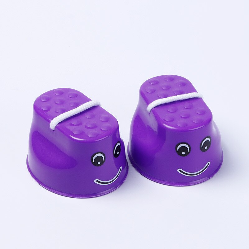2 Stks/set Stelten Outdoor Speelgoed Plastic Balans Training Apparatuur Glimlach Coördinatie Spel Verdikte Springen Plezier Speelgoed Voor Kids: Purple
