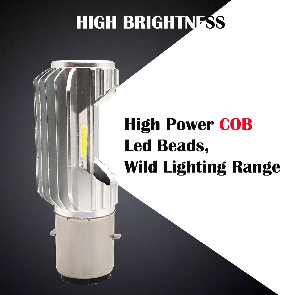 H4 H6 BA20D Led Motorfiets Koplamp Lampen Cob Led 1500LM Hi Lo Lamp Scooter Moto Atv Accessoires Mistlampen 12V
