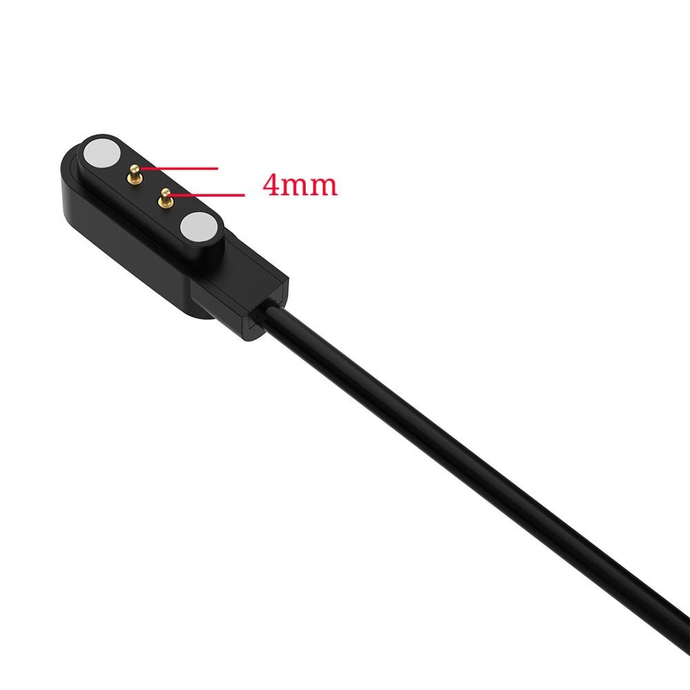 Zurexa opladningskabel til iwo  w26 smart ur 2 pin 4mm magnetisk ladekabel til smart ur tilbehør usb urkabel