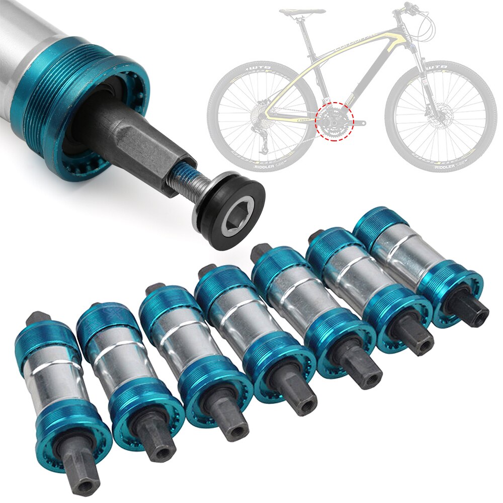 68x103-127.5mm Aluminum Road Mountain Bike Bottom Bracket Bicycle Axle Square Taper Cartridge Sealed Bearing Bike Accessories