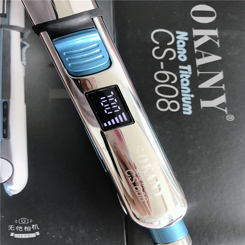 Max 750F Pro placa flotante de titanio plancha plana plancha de pelo rápido alisado eléctrico LCD digital 100-240v