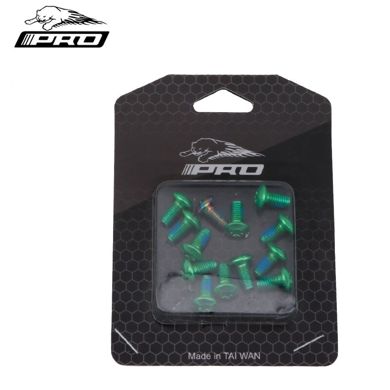 IIIPRO Bicycle Disc Brake Screws Alloy Steel Torx T25 M5x11.5mm Fixing Bolts Iamok For Mountain Bike 12 Pcs: Green
