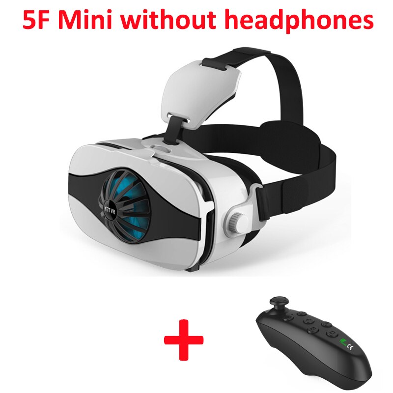 Fiit VR 5F Viar Helm 3D VR Gläser Virtuelle Realität Headset Für ios Android Smartphone Goggle Casque 3 D Linsen fernglas: 5Fmini mit Fernbedienung A