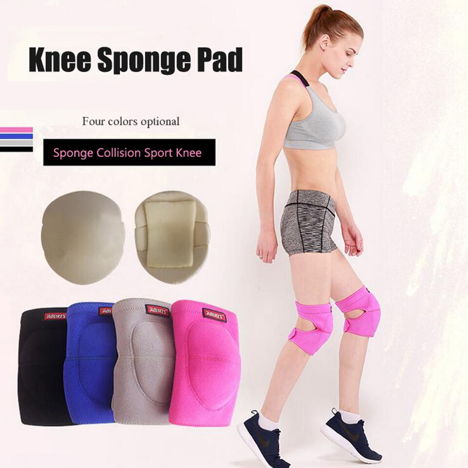 Aolikes 1 st volleyboll knäskydd tjockare svamp sportstöd knäskydd för basket dans joelheira rodilleras beskyddare