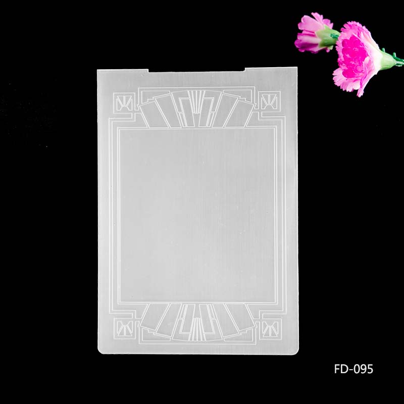 The Embossing Plate Scrapbook Circular DIY Paper Cutting Dies Scrapbooking Plastic Embossing Folder: FD-095