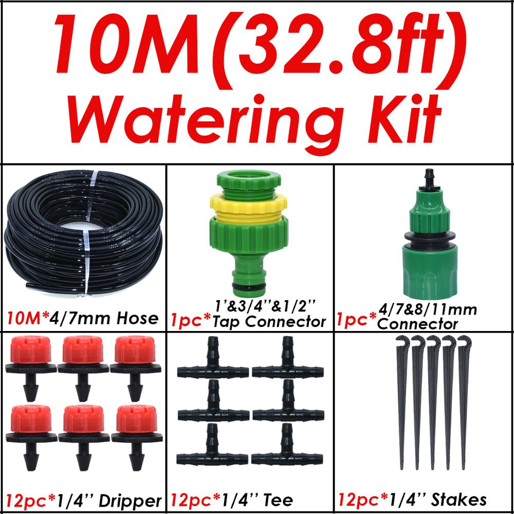 SPRYCLE 25M Garden Micro Drip Irrigation Kits Misting Watering System Automatic Adjustable Dripper Atomizer for 4/7mm 1/4'' Hose: SPL11-KIT06-10M