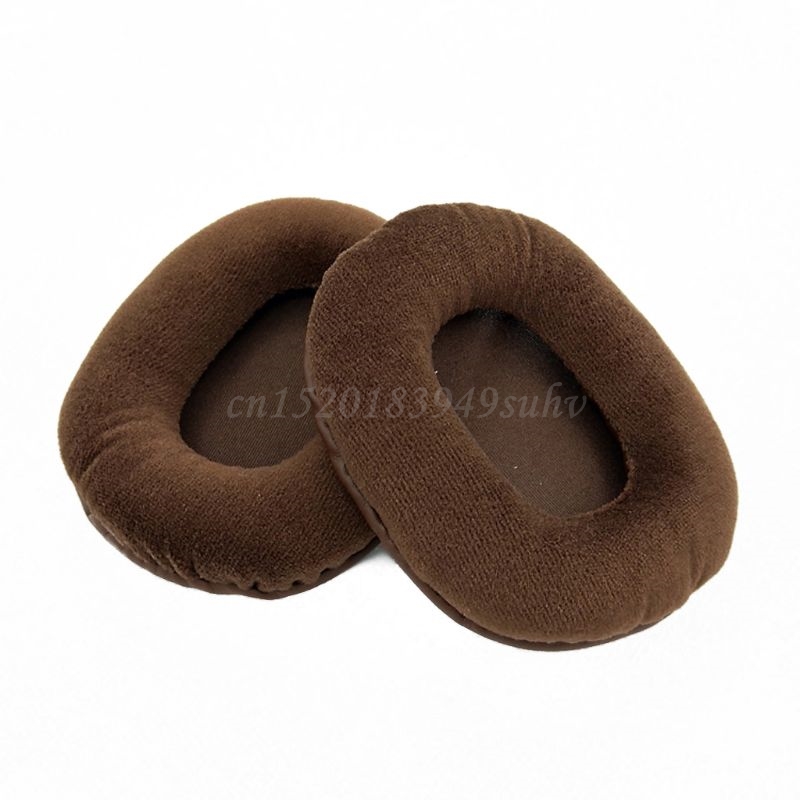 OOTDTY 2Pc Fluwelen Velours Earpad Oorbeschermer Kussen Voor voor ATH-M50 M50S M50X M40 M40S M40X: Bruin