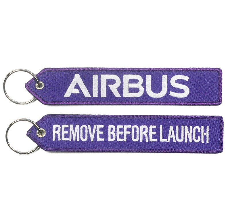 Airbus Logo A330 neo A350 A380 BELUGAXL Embroider Travel Long Luggage Bag Tag for Flight Crew Pilot Aviation Lover: purple airbus