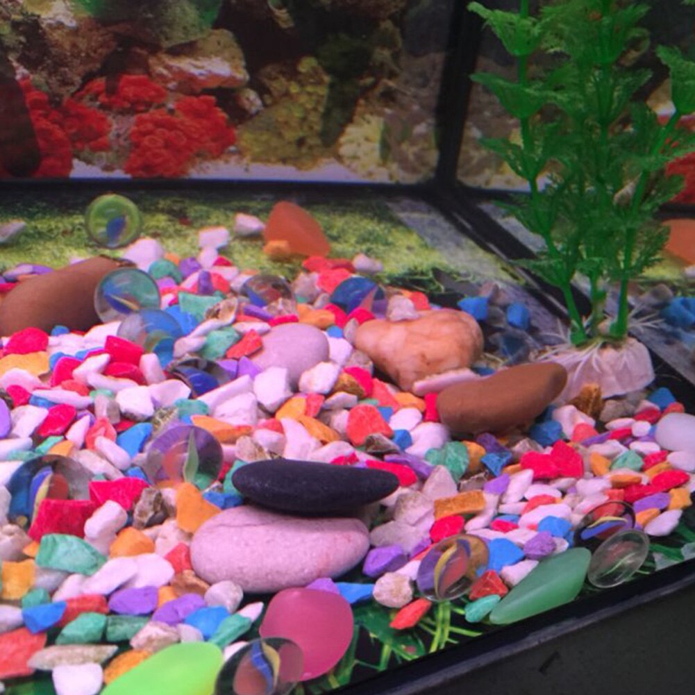 10pcs Artificial Night Light Pebbles Luminous Pebble Stone Fish Tank Light-emitting Decor Aquarium Decoration Stone DIY Decor