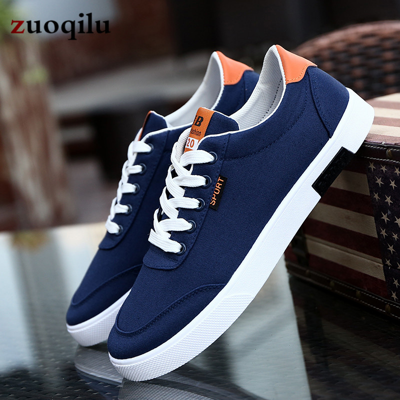 Men Shoes Men Casual Canvas Shoes Lightweight Lace Up Sneakers Summer Breathable Men Flats Shoes Male Footwear