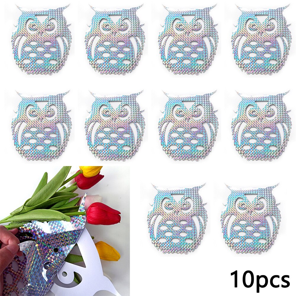 10PCS Bird Repellent Paster Pasteable Orchard Balcony Reflective Device