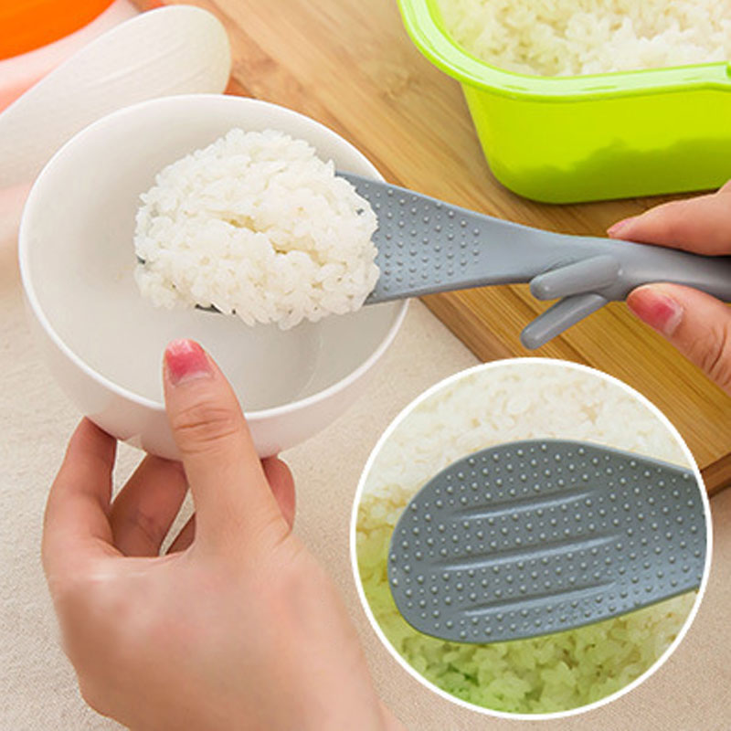 Utensilios de cocina, accesorios de cocina, cuchara para la comida antiadherente, cuchara de plástico para cocina, cuchara para arroz, pala para cocinar arroz
