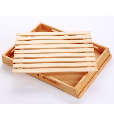 Eco-Friendly Wooden Serving Tray Natural Color Wood Cake Plate Bread Board Baking Store Display Plate Coffee/Tea Trays: 38X28 A4