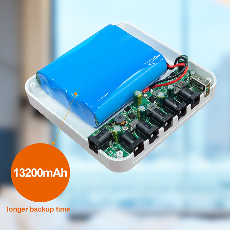 13200 mAh USV unterbrechungsfreie Stromversorgung 18 W Versorgung Batterie-Sicherung 5 V 9 V 12 V 19 V Ausgangsleistung Router Modem-Adapter POE-Notstrom