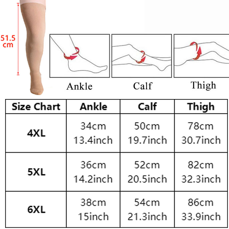 Taglie forti 1 paio di calze a compressione da donna e uomo, calze a compressione, calzini unisex antistress