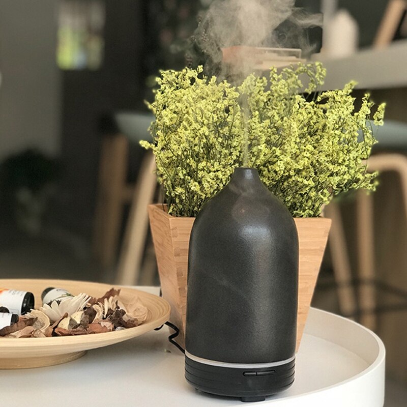 Stone Diffuser, Hand-Crafted Ultrasonic Essential Oil Diffuser for Aromatherapy, 120Ml Ceramic Oil Diffuser, Running 4-8Hours, A