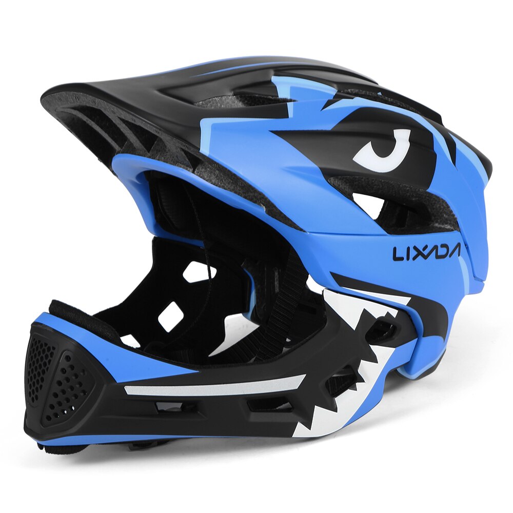 Lixada Kids Detachable Full Face Helmet Children Sports Safety Helmet for Cycling Skateboarding Roller Skating Helmet: Blue