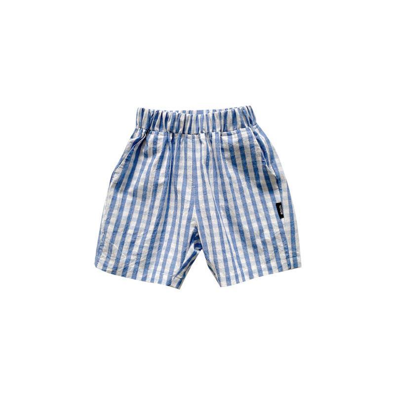 Zomer Jongens Puur Katoen Dunne Plaid Shorts Kinderen Baby Koreaanse Stijl Vijf-Point Broek P4303